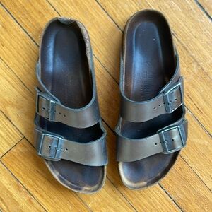 Birkenstock Metallic Slip On Sandals
